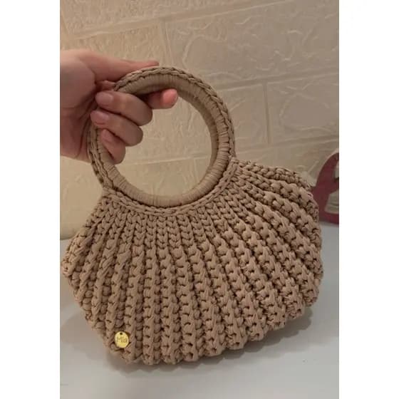 Bolsa de Crochê Verão com Alça Redonda