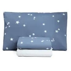 Jogo de Cama Solteiro 03 Peças Lençol Roupa de Cama Quarto Estampado Diversas Estampas Azul Rosa