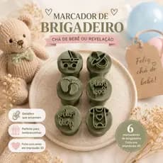 Kit Marcadores para Brigadeiro Chá de Bebê e Chá Revelação | Impressão 3D