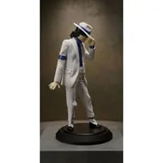 Boneco Michael Jackson Smooth Criminal 17cm | Colecionável Pintado à Mão com Base Decorativa