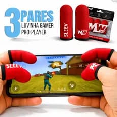 Luva dedo Gamer Para Celular Anti Suor Alta Precisão jogar free fire pubg roblox