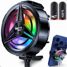 Cooler Celular Gamer 5.500RPM RGB Ventilador Evita Aquecimento em Jogos