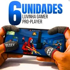Luva dedo Gamer Anti Suor Luvinha para jogar Free Fire PUBG MOBILE roblox ( Opção 1 e 3 Pares)