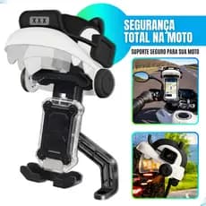Suporte Celular Moto para Retrovisor Universal Anti-furto Proteção Sol E Chuva