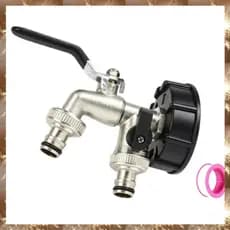 (Div Adaptador De Torneira Conector De Válvula De Saída De Mamilo Para Água De Chuva Externa
