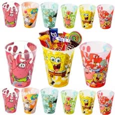 Kit Copos Bob Esponja Lembrancinha Festa Infantil Sacola Surpresa Aniversário Enfeite Colecionável