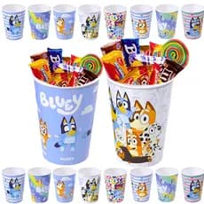 Kit Copos Bluey 320ml Lembrancinha Festa Infantil Sacola Surpresa Aniversário Colecionável