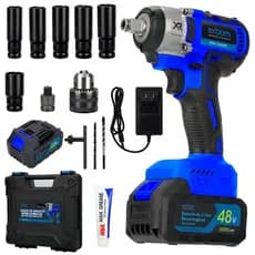 Chave de impacto intercambiável regarregável Sem Fio 3500 RPM 48V MQL-CI6480 EXBOM