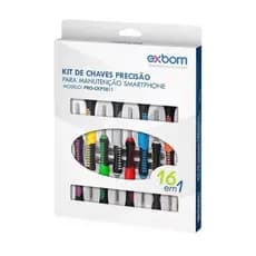 Kit de chaves de precisão para manutenção smartphone 16 em 1 EXBOM PRO-CKP2811