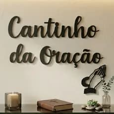 Quadro Decorativo Decoração Frase Evangélica Cristã Religiosa Cantinho da Oração em MDF - Promoção!