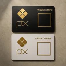 Placa Pix QR Code Decorativa em MDF E ACRÍLICO Premium Branco ou Preto Balcão Parede - Promoção !