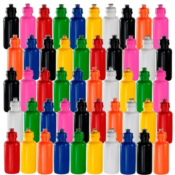 Kit 50 Squeeze 500ml Plástica Infantil – Atacado Para Revenda Promoção