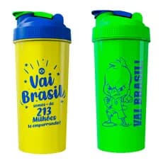 Kit 02 Coqueteleira 600ml Estampa Copa do Mundo BPA FREE