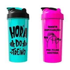 Kit 02 Coqueteleiras Motivacionais -Treino Casal Bodybuilder