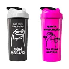 Kit 02 Coqueteleira Academia – Tomar Whey, Creatina e Suplementos