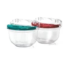 Kit 2 Saleiro De Parede Plástico Cristal 500g De Sal para Cozinha Erca