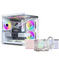 PC Gamer Branco Intel i7  Placa de Vídeo RTX 3050 Memoria 16GB SSD 1TB Kit Gamer