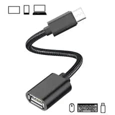 Cabo OTG Adaptador Tipo-c Para Pendrive Para Celular E Tablet