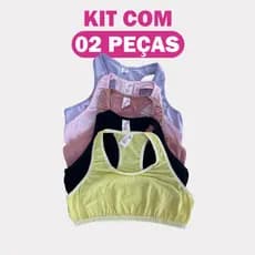 Kit 2 Top Academia Nadador Sem Bojo Moda Fitness Esporte Treino Dia a Dia