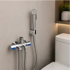 Ducha Higiênica Com Registro Para Banheiro Completa Luxo Inox Chuveirinho Privada Limpeza De Alta Pressão