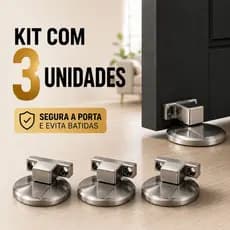 Kit 3/4/5/6 Prendedor Porta Magnético Fixador Fechadura de Porta Magnético Slim Protege Danos
