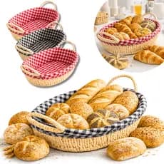 Kit 3 Cestos De Pães Decorativo Cesta Forrado Cesto Fruteira Mesa Posta Com Forro