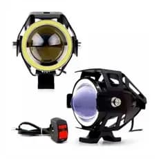 Farol De Milha Modelo U7 Mini Moto Auxiliar + Botão Interruptor