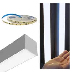 Perfil LED Sobrepor 36x40mm 1m Appena Fita LED Direto na Rede Luz Fria