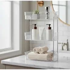 Prateleira Organizadora Acrílico Banheiro Cozinha Cosmético 3 Andares Multifuncional- Envio Rápido!