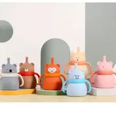 Copo De Alimentação Para Bebês com Canudo De Silicone Com Alça De Treinamento - Rápido