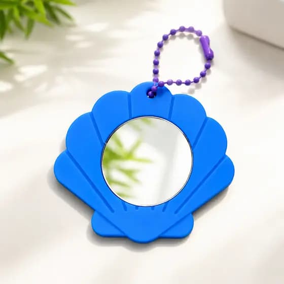 Espelhinho Chaveiro Concha do Mar Impressão 3D Compacto Bolsa Presente Lembrancinha