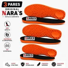 Palmilha Gel Anatômica Ortopedia Ant-impacto Nara´s  Confortável, Para Bota Tenis Sapatos