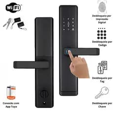 Fechadura Eletronica Digital Biometria Wifi A-104w