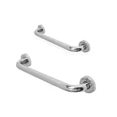 Barra de Apoio 60Cm e 30cm Inox Suporte Apoio Anti Queda Evita Acidentes Deficientes Acessibilidade Idoso Escada Casa