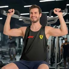 Regata Dry Fit  Masculina - Modelo regata F1 FE-RRA-RI Academia Corrida CrossFit Treinos Intensos