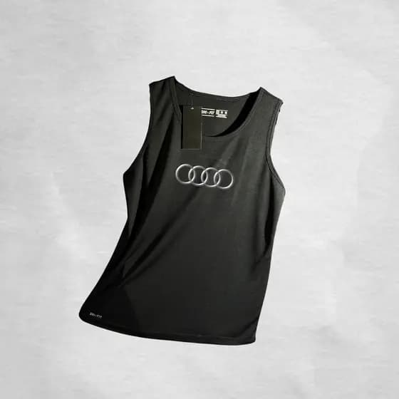 Regata Dry Fit  Masculina - Modelo regata AUDI 01 Academia Corrida CrossFit Treinos Intensos