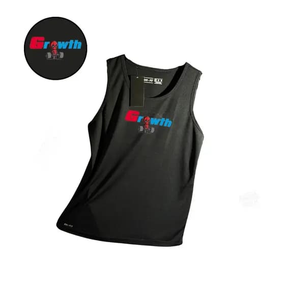 Regata Dry Fit  Masculina - Modelo regata GROWTH 07 Academia Corrida CrossFit Treinos Intensos