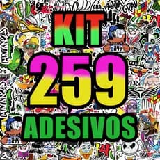 Utra Kit de 259 Adesivos Para Bike Alta Resolução aprova d'agua - Personagens Frases e Simbolos