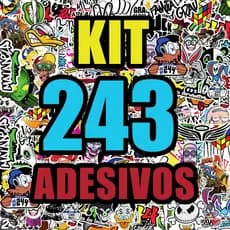 Kit 243 Adesivos De Motorizada Alta Resolução Cartela aprova d'agua - Personagens Frases e Simbolos