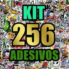 Kit 256 Adesivos De Bike Alta Resolução Cartela aprova d'agua - Personagens Frases e Simbolos
