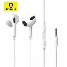 Fone de Ouvido Baseus Encok H17, conector P2 3.5mm Premium intra-auricular, com microfone  (White)
