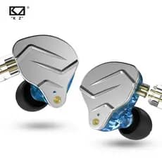 Fone KZ ZSN Pro com driver dinâmico híbrido, intra-auriculares com cabo destacável e cancelamento de ruído cor azul