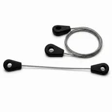 Kit 2 Cabos de Aço 80 cm para Simulador Star Fitness e SCS Bucha 12 mm Reposição