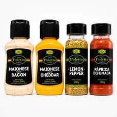 Kit Hamburguer Artesanal Maionese Lemon Pepper Páprica