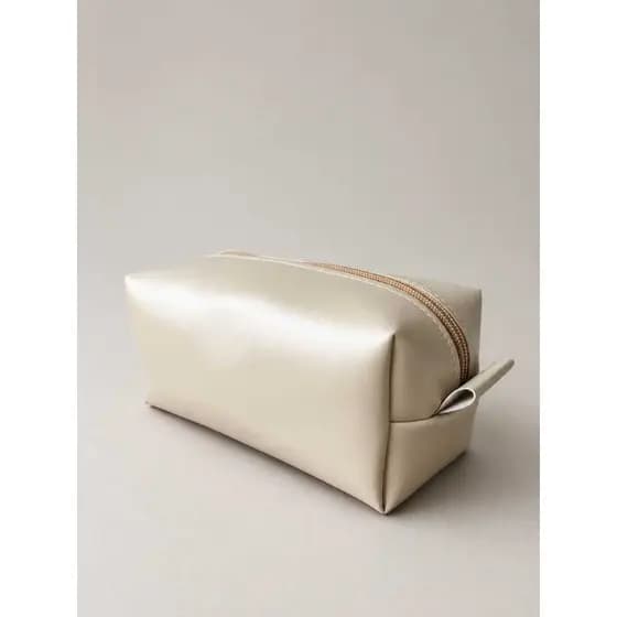 Necessaire Couro Sintético Bolsa De Mão Estojo Cosméticos Feminina Masculina Banho Organizador Grande Viagem Impermeável
