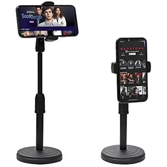 Suporte Tripé Para Mesa Celular Mini Pedestal Ajustável 360