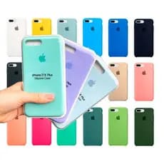 Capinha Iphone 7/8 e 7/8 Plus Capa Silicone Aveludada Com Logomarca