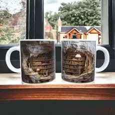 xícara livros para café em porcelana