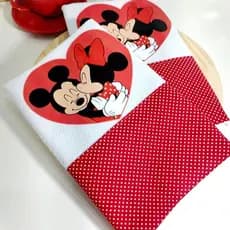 Pano de Prato Mickey & Minnie Love