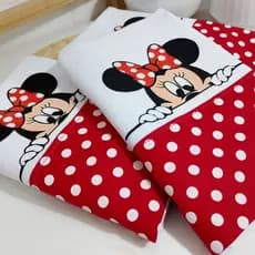 Pano de prato Minnie envergonhada - coleção Disney 100% algodão
